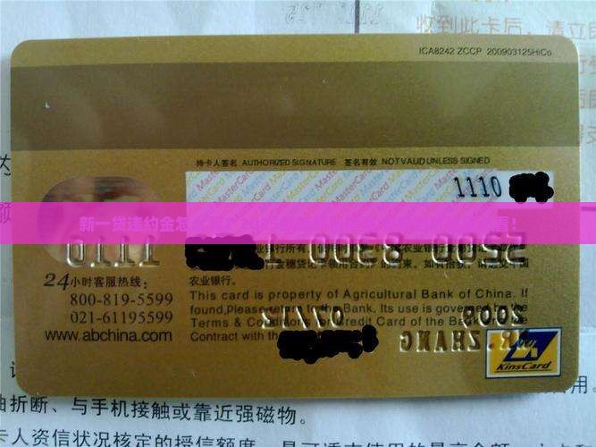 新一贷违约金怎么算