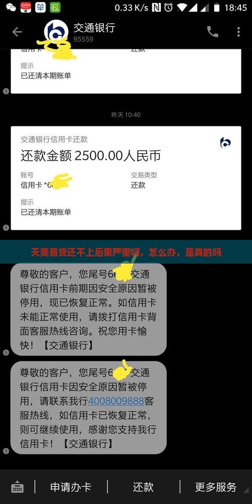 天美易贷还不上后果严重吗