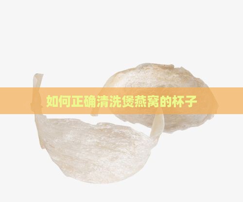 如何正确清洗煲燕窝的杯子