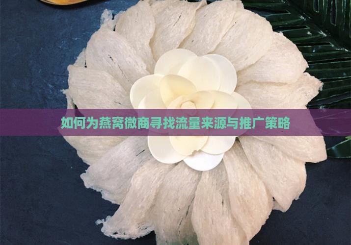 如何为燕窝微商寻找流量来源与推广策略