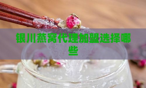 银川燕窝代理加盟选择哪些