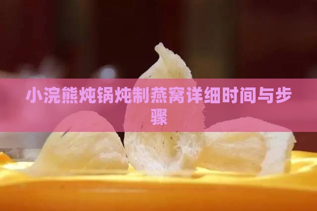 小浣熊炖锅炖制燕窝详细时间与步骤