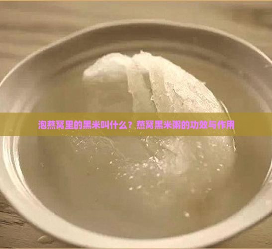 泡燕窝里的黑米叫什么？燕窝黑米粥的功效与作用