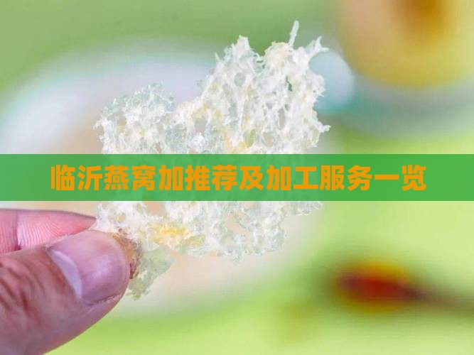 临沂燕窝加推荐及加工服务一览