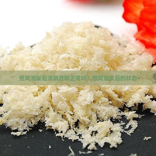 燕窝泡发后清澈透明正常吗？燕窝泡发后的状态