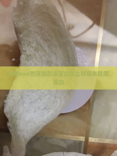 静奈sod燕窝酸胶原蛋白怎么样静奈胶原蛋白
