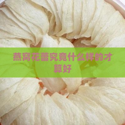 燕窝花蕾究竟什么样的才算好