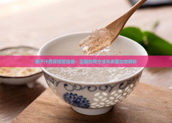 椰子汁燕窝搭配指南：正确饮用方法与多重功效解析