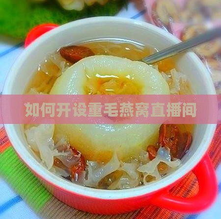 如何开设重毛燕窝直播间
