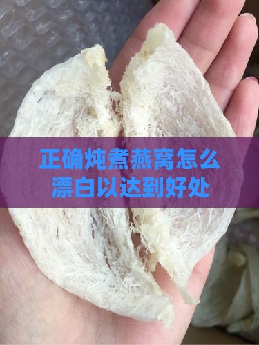正确炖煮燕窝怎么漂白以达到好处
