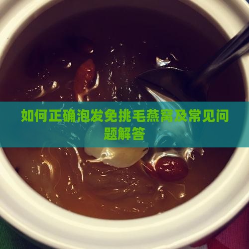 如何正确泡发免挑毛燕窝及常见问题解答