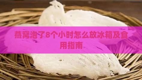燕窝泡了8个小时怎么放冰箱及食用指南