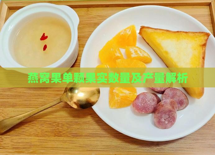 燕窝果单颗果实数量及产量解析