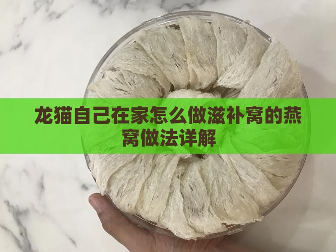 龙猫自己在家怎么做滋补窝的燕窝做法详解