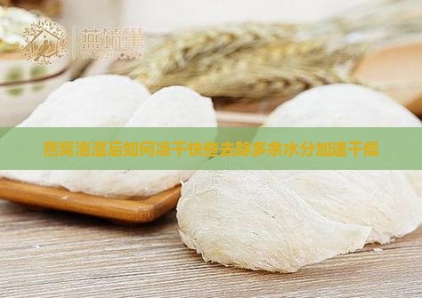 燕窝泡湿后如何凉干快些去除多余水分加速干燥