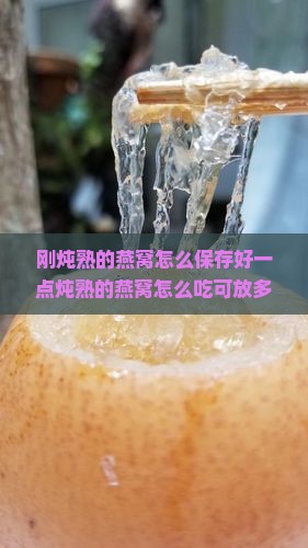 刚炖熟的燕窝怎么保存好一点炖熟的燕窝怎么吃可放多久