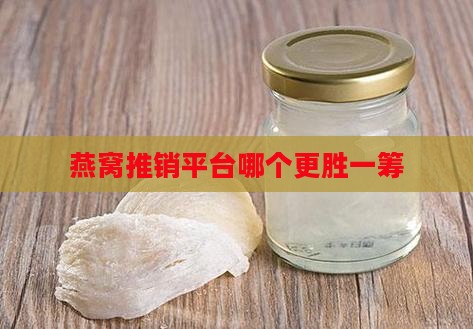燕窝推销平台哪个更胜一筹