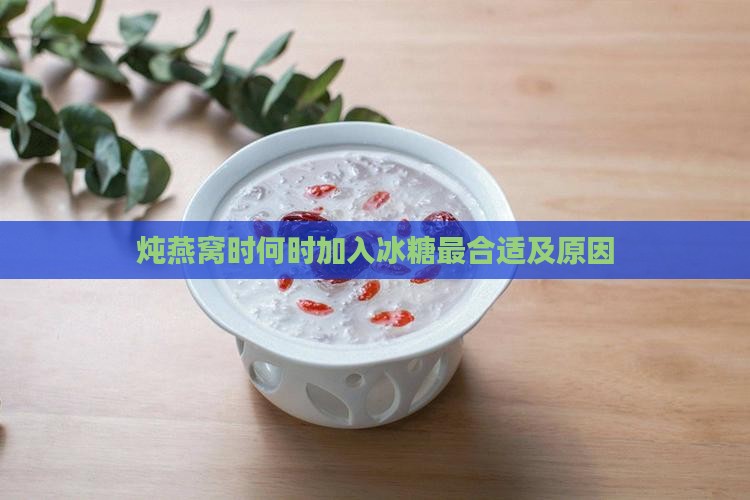 炖燕窝时何时加入冰糖最合适及原因