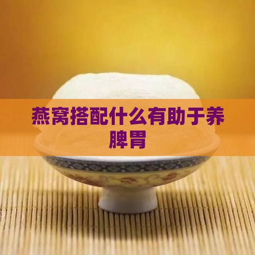 燕窝搭配什么有助于养脾胃