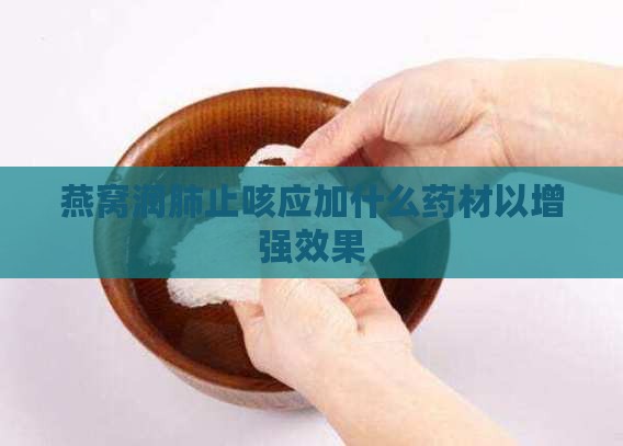 燕窝润肺止咳应加什么药材以增强效果
