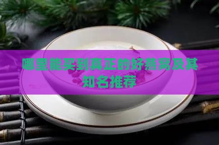 哪里能买到真正的好燕窝及其知名推荐