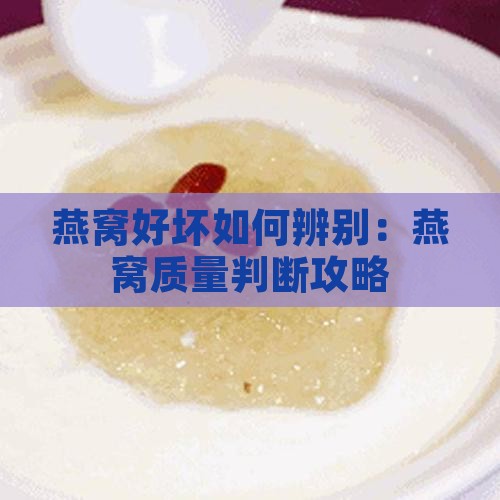 燕窝好坏如何辨别：燕窝质量判断攻略