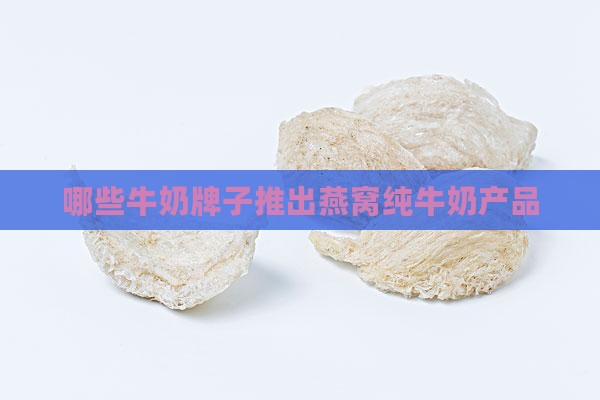 哪些牛奶牌子推出燕窝纯牛奶产品
