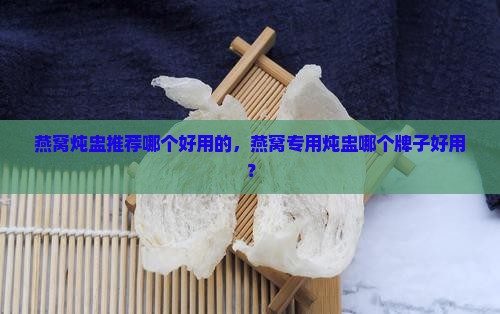 燕窝炖盅推荐哪个好用的，燕窝专用炖盅哪个牌子好用？
