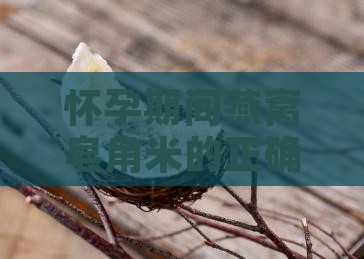 怀孕期间燕窝皂角米的正确饮用方法