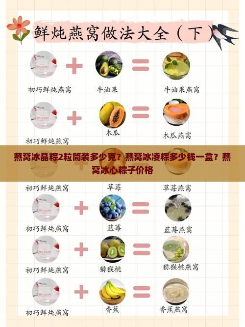 燕窝冰晶粽2粒简装多少克？燕窝冰凌粽多少钱一盒？燕窝冰心粽子价格