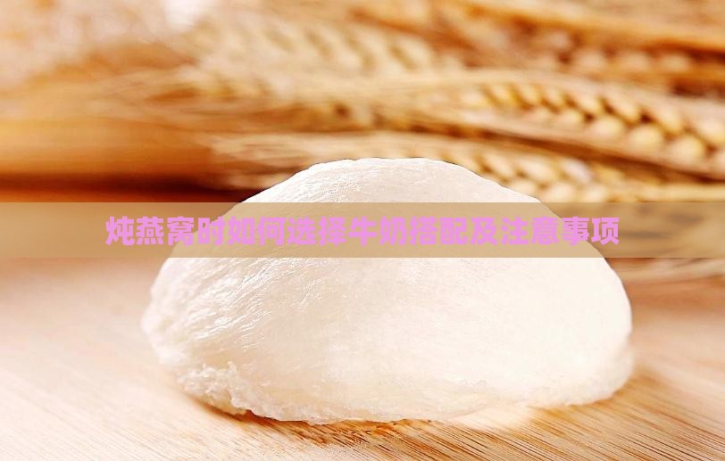 炖燕窝时如何选择牛奶搭配及注意事项
