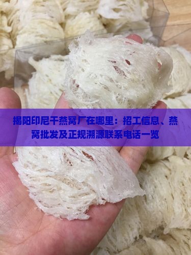 揭阳印尼干燕窝厂在哪里：招工信息、燕窝批发及正规溯源联系电话一览