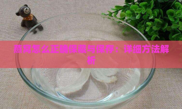 燕窝怎么正确保藏与保存：详细方法解析