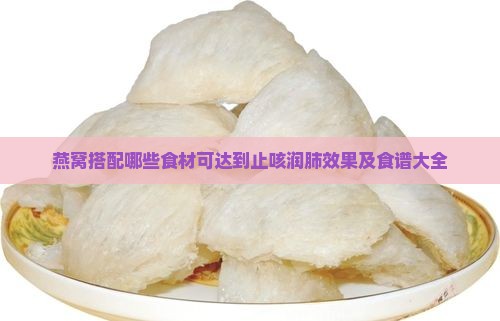 燕窝搭配哪些食材可达到止咳润肺效果及食谱大全