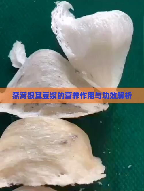 燕窝银耳豆浆的营养作用与功效解析