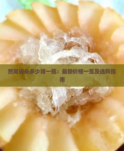 燕窝罐头多少钱一瓶：最新价格一览及选购指南