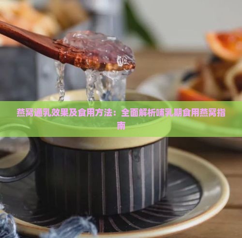 燕窝通乳效果及食用方法：全面解析哺乳期食用燕窝指南