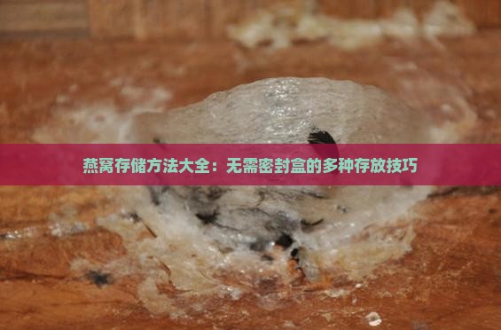 燕窝存储方法大全：无需密封盒的多种存放技巧