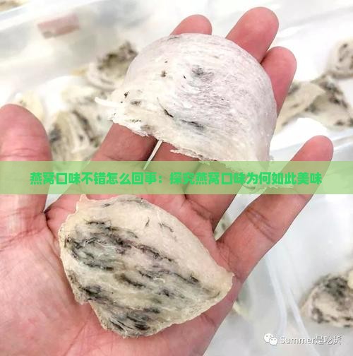 燕窝口味不错怎么回事：探究燕窝口味为何如此美味
