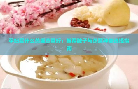孕妇买什么燕盏燕窝好：推荐牌子与燕窝种类选择指南