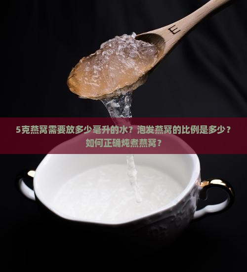 5克燕窝需要放多少毫升的水？泡发燕窝的比例是多少？如何正确炖煮燕窝？