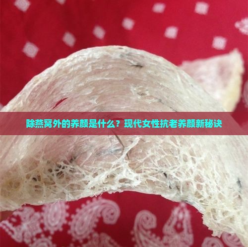 除燕窝外的养颜是什么？现代女性抗老养颜新秘诀