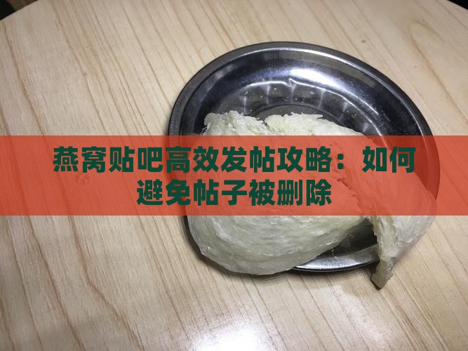 燕窝贴吧高效发帖攻略：如何避免帖子被删除