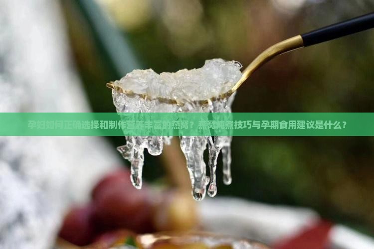 孕妇如何正确选择和制作营养丰富的燕窝？燕窝炖煮技巧与孕期食用建议是什么？