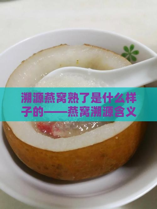 溯源燕窝熟了是什么样子的——燕窝溯源含义