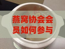 燕窝协会会员如何参与各类活动
