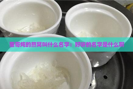 董哥炖的燕窝叫什么名字：好听的名字是什么啊