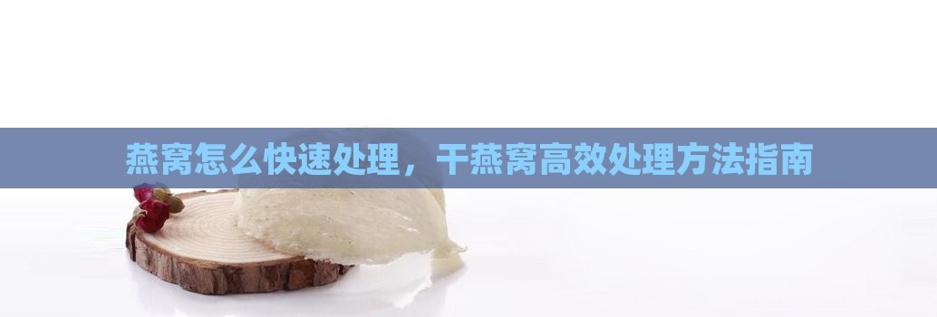 燕窝怎么快速处理，干燕窝高效处理方法指南