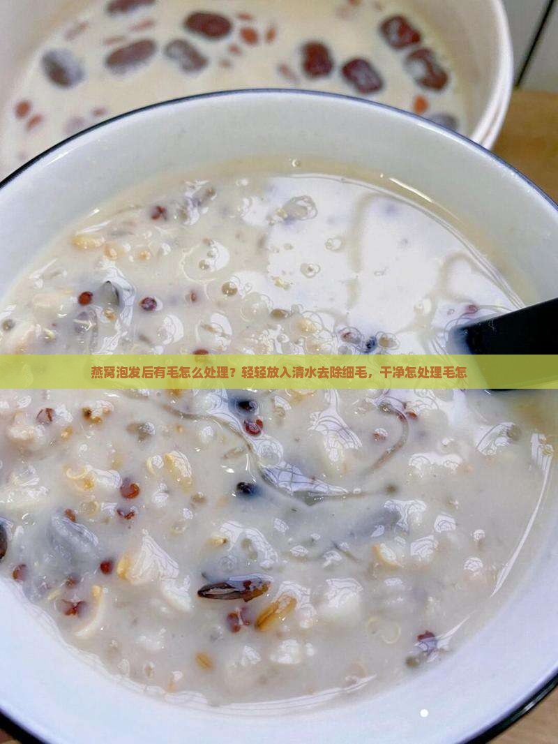燕窝泡发后有毛怎么处理？轻轻放入清水去除细毛，干净怎处理毛怎