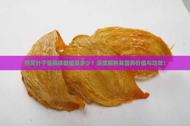 燕窝分子量具体数值是多少？深度解析其营养价值与功效！